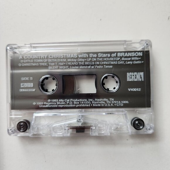A Country Christmas With The Stars Of Branson Cassette Tape 1993 Regency Ally Ca - Picture 5 of 5